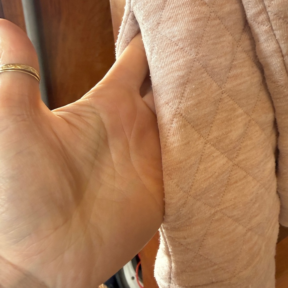 Jones New York Blush Quilted Cowl Neck Hoodie - Picture 5 of 7